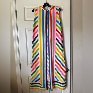Vintage Jantzen multi striped beach cape coverup